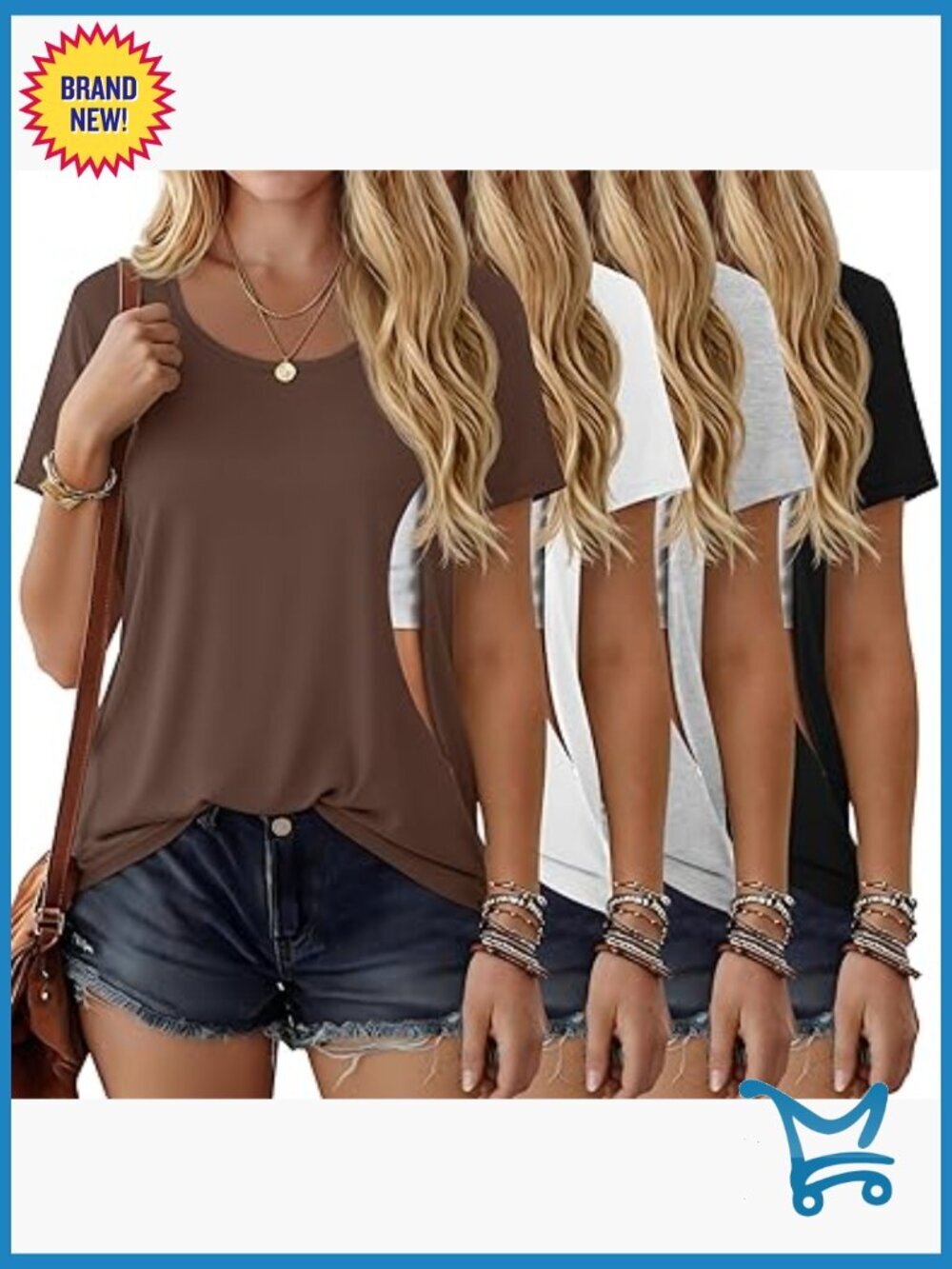 4 Pack Nursing Shirts for Breastfeeding with Hidden Zipper Maternity Tops